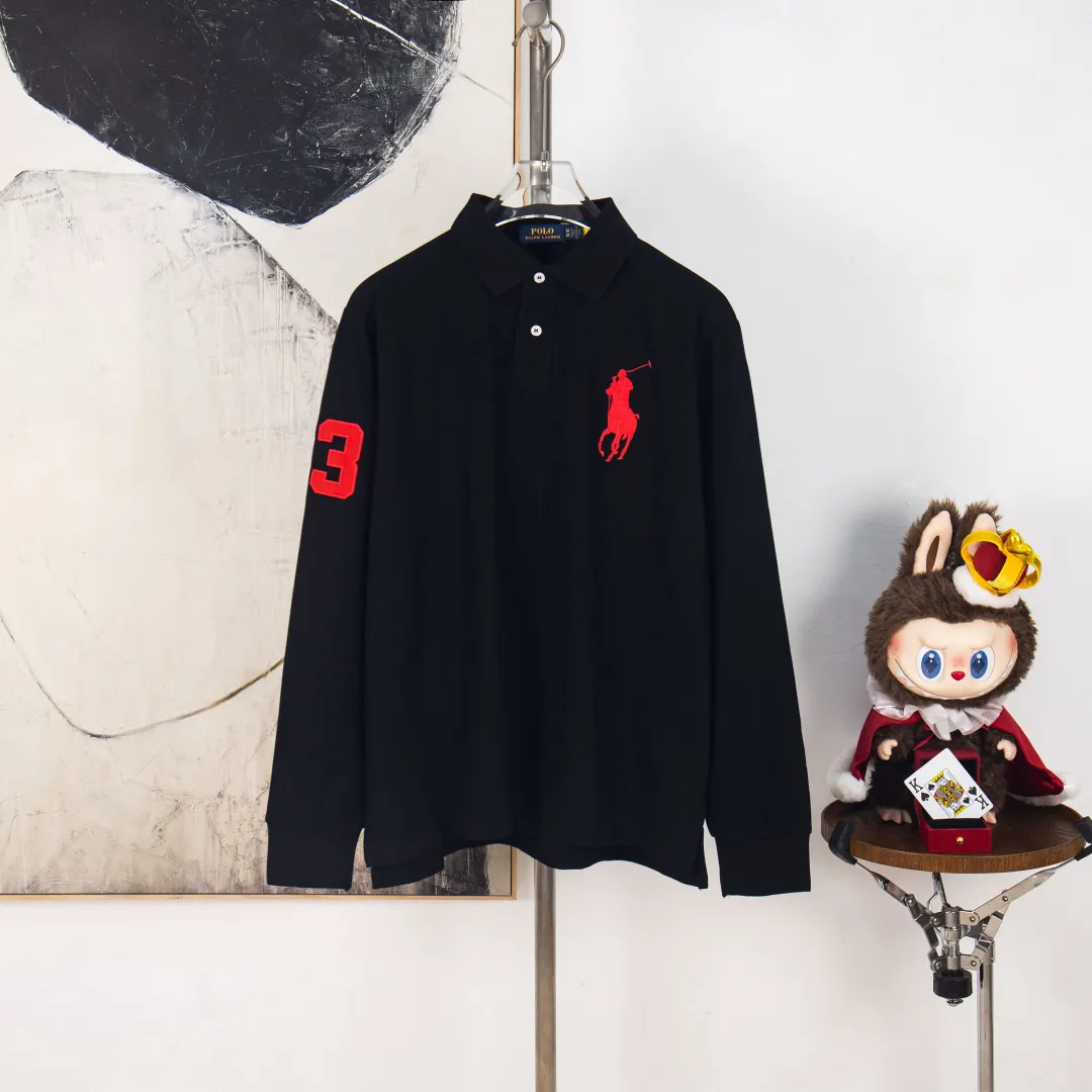 P240 zp version [exclusive supply] - Ralph Lauren/Ralph Lauren classic four-season basic three-dimensional Malaysian LOGO-No. 3 armband solid color long-sleeved POLO shirt - original version of the same 220g heavy double-sided pique cotton ✅ - three-dimensional Malaysian embroidery white background pearlescent buttons ✅ - placket chiffon film professional processing ✅ -Ralph Lauren classic Malaysian logo Polo｜Unlock the British retro sports style Made of 220g heavyweight double-sided piqué cotton to create a straight silhouette. The iconic Malaysian embroidery logo interprets American origin. The solid color system can easily control formal and casual scenes. Color: white black label pink blue label gray blue label black white label black red label navy blue red label Size: S M L XL Number: WW10728
